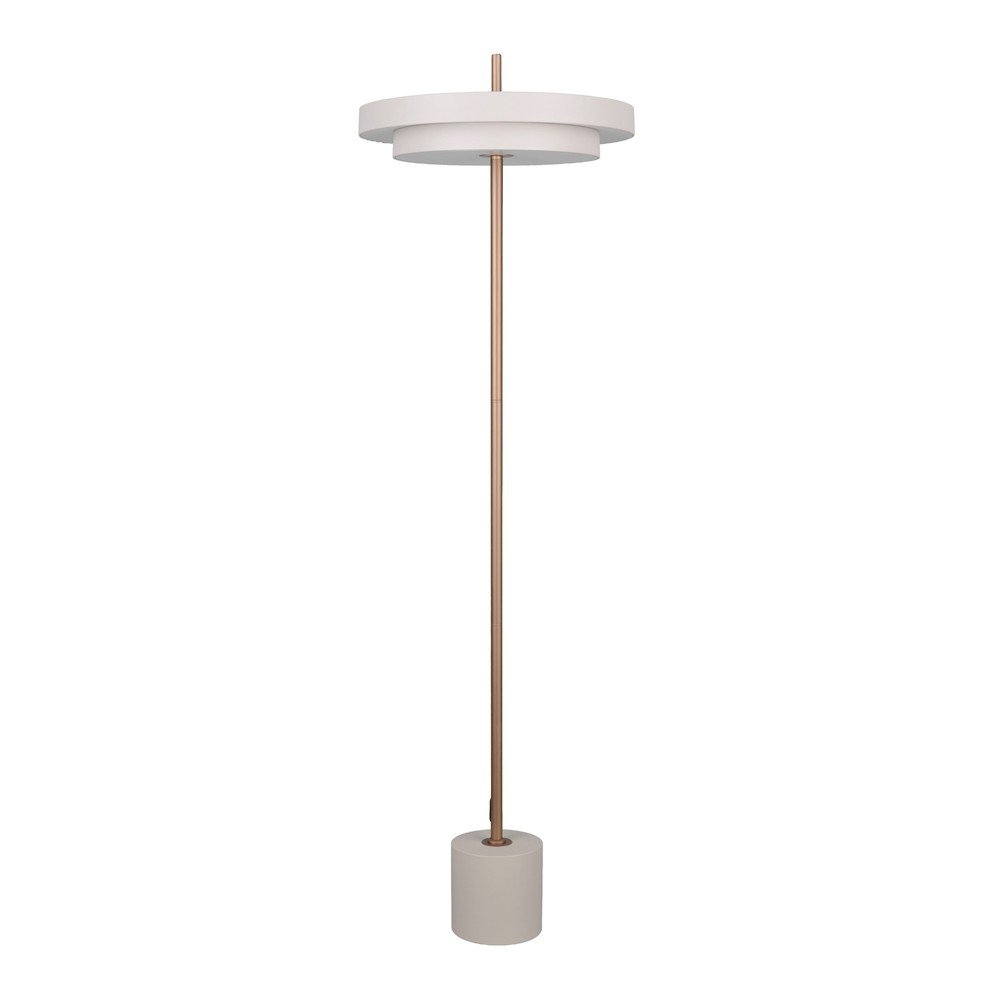 Lampa stojąca LED ze ściemniaczem w kolorze kości słoniowej (wysokość 138 cm) Keaton – Trio