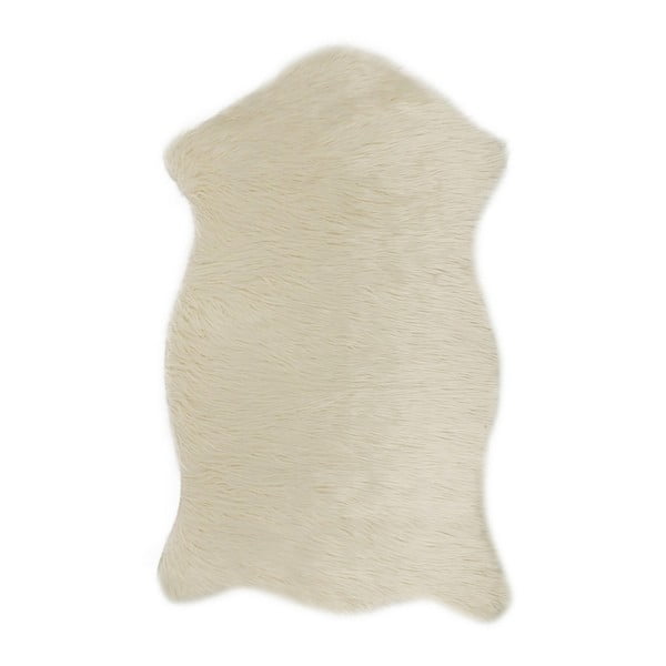 Kremowy dywan ze sztucznej skóry Dione, 100x75 cm