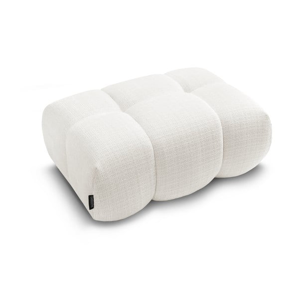 Biały podnóżek z tkaniny szenilowej Ivane – Bobochic Paris-image-4