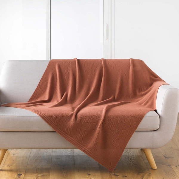 Koc dzianinowy 125x150 cm Tricotine – douceur d'intérieur-image-1