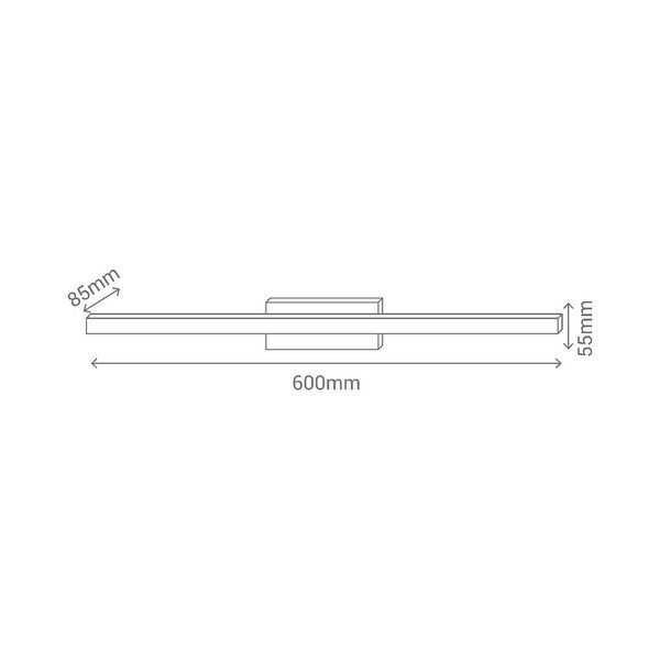 Kinkiet z LED w kolorze srebra SULION Bula-image-2