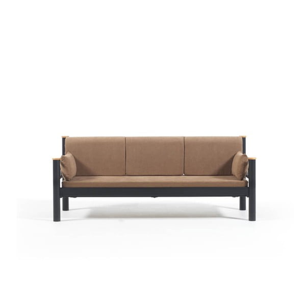Brązowa 3-osobowa sofa ogrodowa Kappis, 80x210 cm