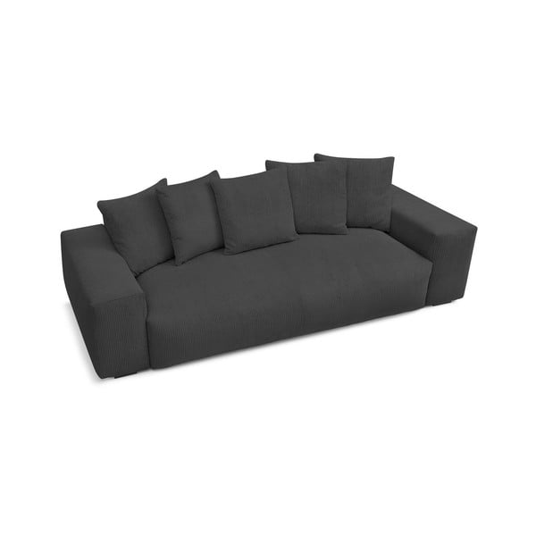 Szara sztruksowa sofa 280 cm Voltaire – Bobochic Paris-image-3