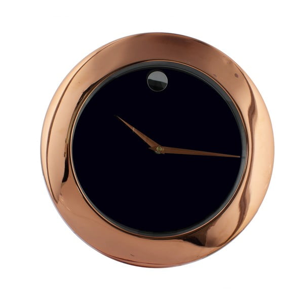 Złoto-miedziany zegar Hometime Plain, 34 cm