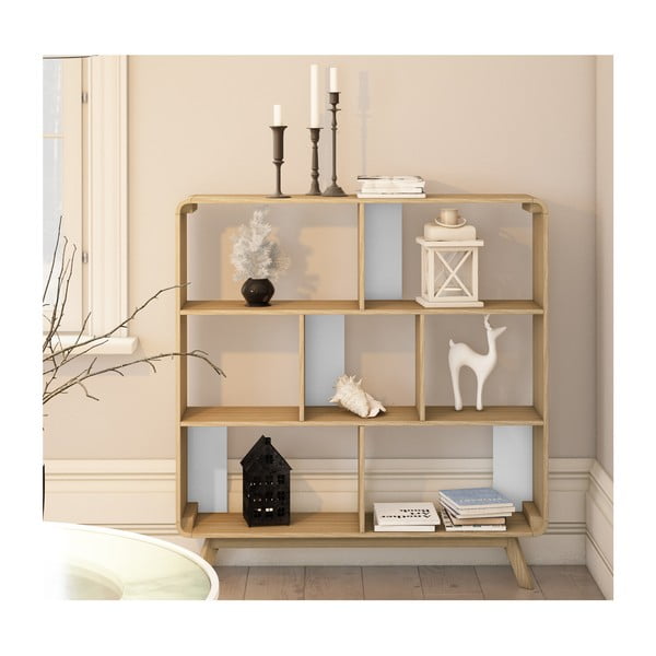 Regał w dekorze dębu 122x126 cm Caitlin – Støraa-image-4