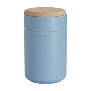 Niebieski porcelanowy pojemnik z drewnianym wieczkiem Maxwell & Williams Tint, 900 ml