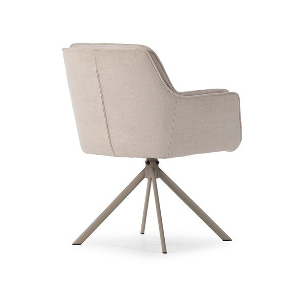 Beżowe tapicerowane fotele jadalniane zestaw 2 szt. Keiko – Marckeric-image-4