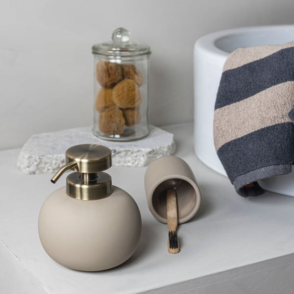 Kremowa ceramiczna szczotka do WC Lotus – Mette Ditmer Denmark-image-3