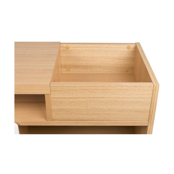 Komoda w kolorze drewna dębowego z białymi elementami TemaHome Nyla-image-1