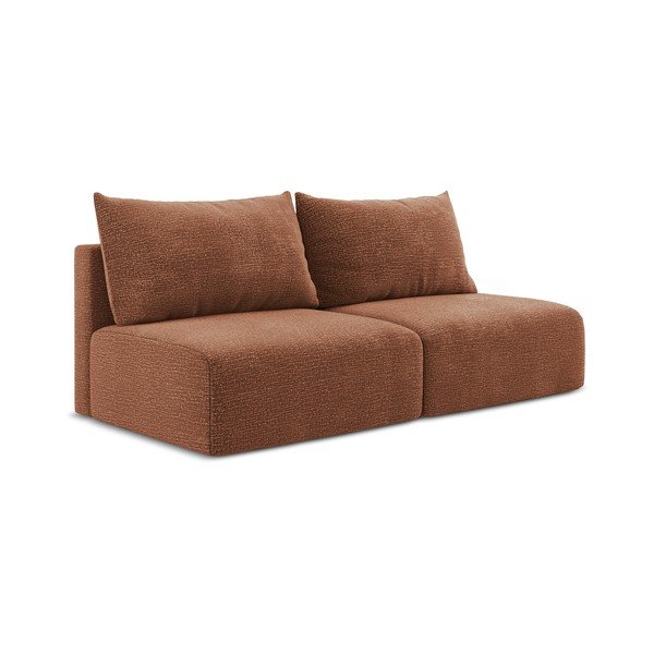 Ceglasta rozkładana/ze schowkiem sofa 216 cm Kalena – Makamii-image-1