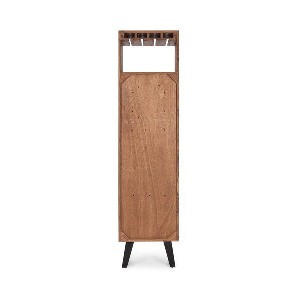 Szafka na wino z litego drewna akacjowego w naturalnym kolorze 45x180x40 cm Isar – Bizzotto-image-4