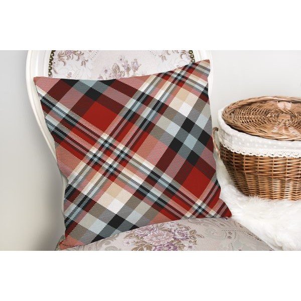 Czerwona dekoracyjna poszewka na poduszkę Minimalist Cushion Covers Flannel, 35x55 cm-image-2