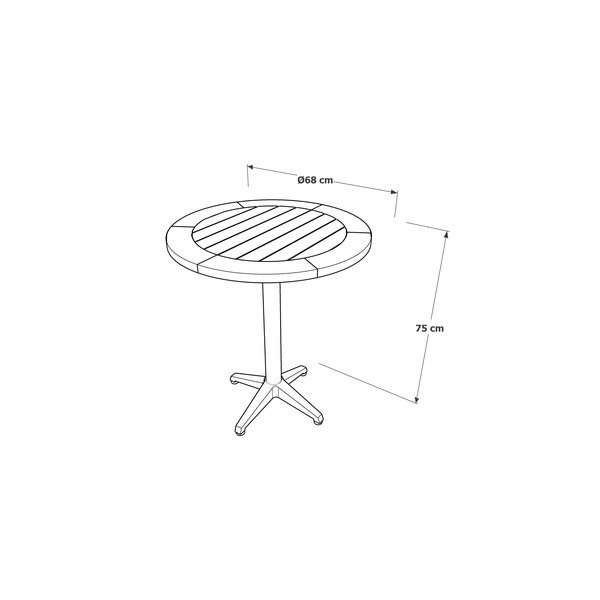 Aluminiowy okrągły stół ogrodowy ø 68 cm Spring – Ezeis-image-2