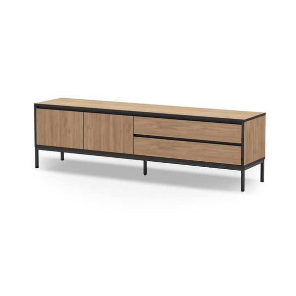 Szafka pod TV w dekorze dębu 180x55 cm Lorenza – Marckeric-image-1