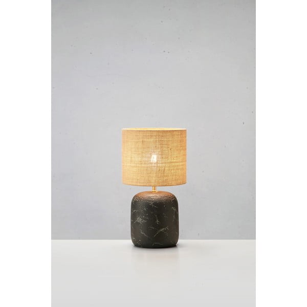 Czarna lampa stołowa z kloszem z juty (wys. 32,5 cm) Montagna – Markslöjd-image-4