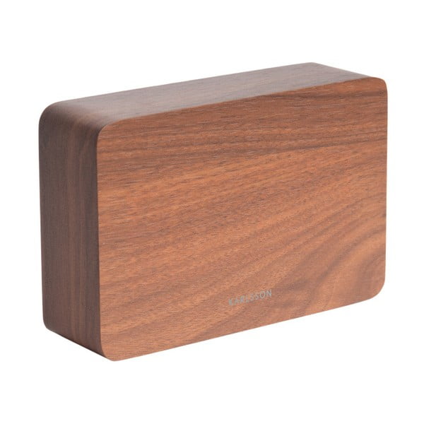 Budzik w dekorze drewna Karlsson Square, 15x10 cm-image-1