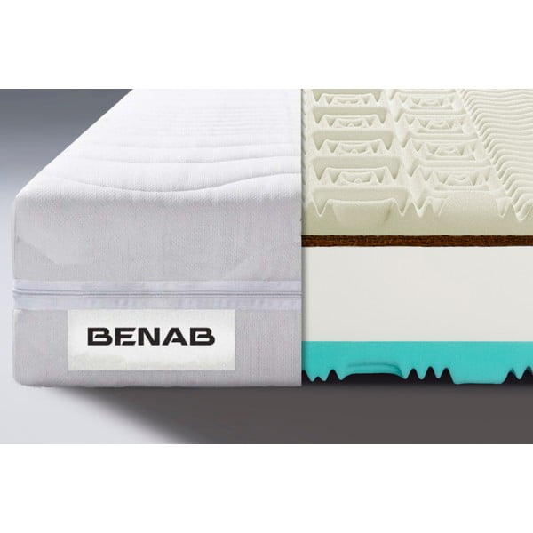 Twardy/średnio twardy piankowy materac dwustronny 120x200 cm Visco Touch – BENAB-image-1