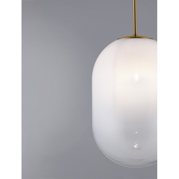 Biała/w kolorze złota szklana lampa wisząca ø 24 cm Chrysi – Nova Luce-image-3