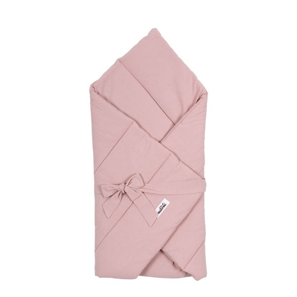 Różowy bawełniany rożek niemowlęcy 75x75 cm – Malomi Kids