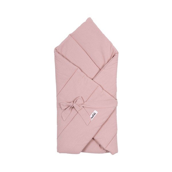 Różowy bawełniany rożek niemowlęcy 75x75 cm – Malomi Kids