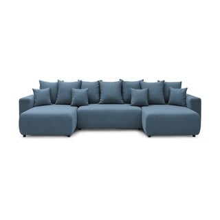 Niebieska sofa w kształcie litery U Envy - Bobochic Paris