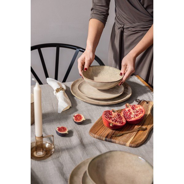 Beżowy zestaw naczyń z kamionki 16 szt. Glosia – Bonami Selection-image-1