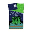 Zielono-niebieska bawełniana pościel dziecięca jednoosobowa 140x200 cm Minecraft "Sssleep Tight" – Jerry Fabrics