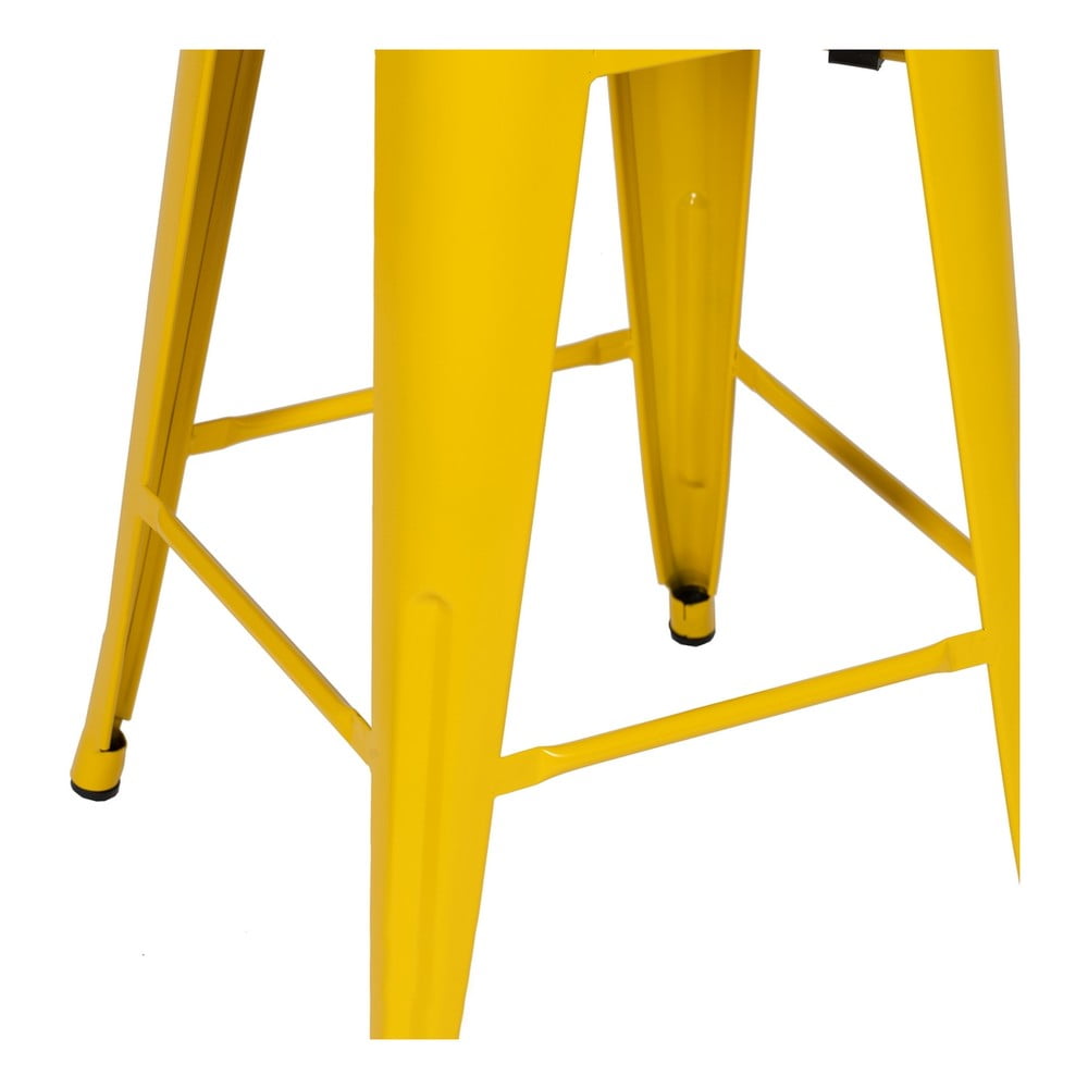 Żółte metalowe hokery zestaw 2 szt. (wysokość siedziska 61 cm) – Ixia (zdjęcie 5)