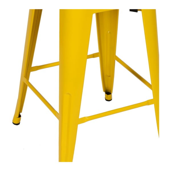 Żółte metalowe hokery zestaw 2 szt. (wysokość siedziska 61 cm) – Ixia-image-4