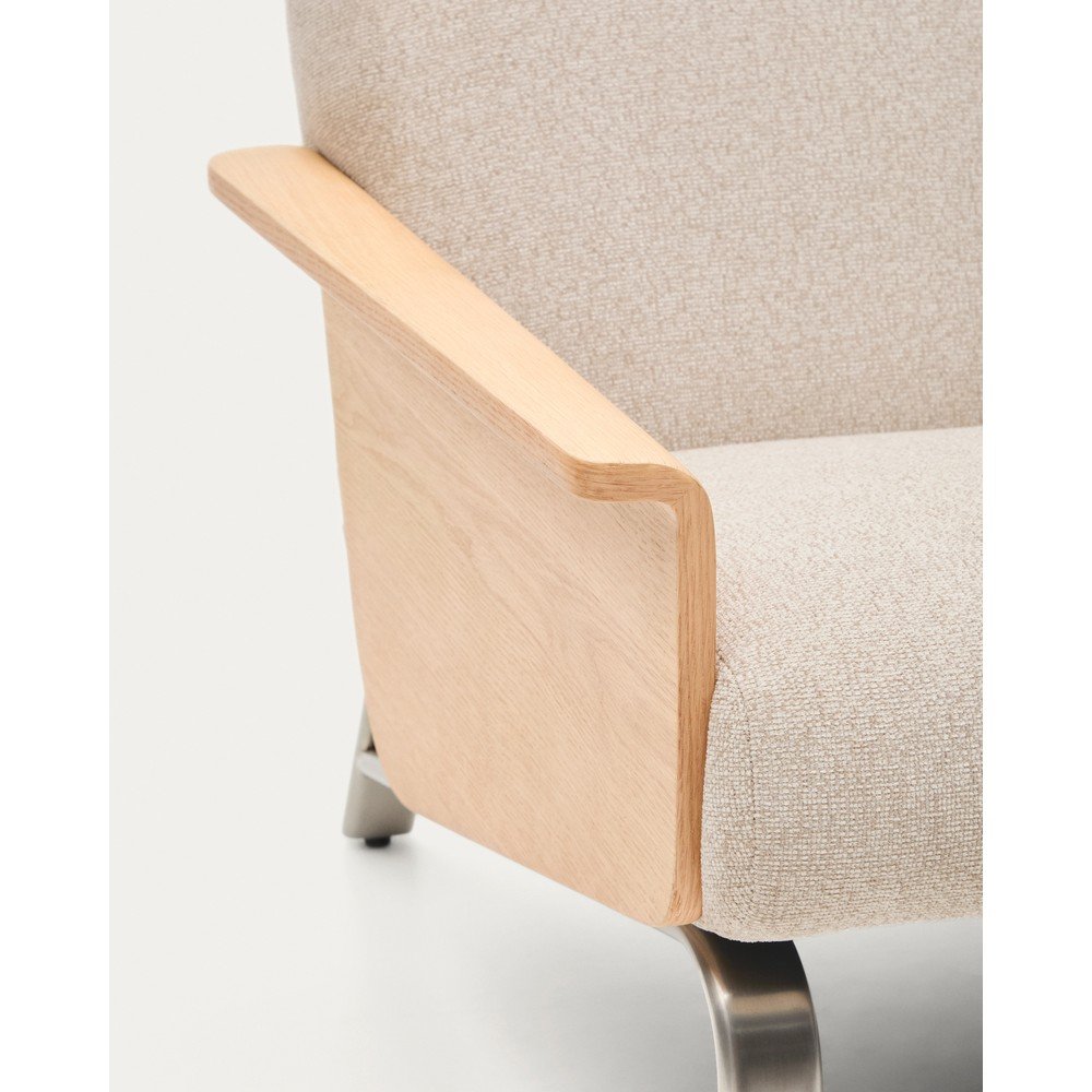 Beżowa sofa z tkaniny szenilowej 205 cm Amsen – Kave Home (zdjęcie 10)