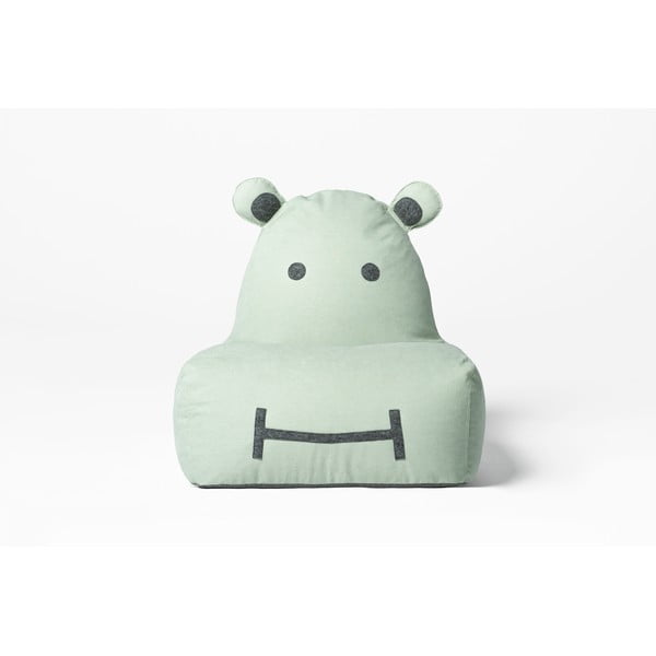 Miętowy dziecięcy worek do siedzenia Hippo – The Brooklyn Kids-image-1
