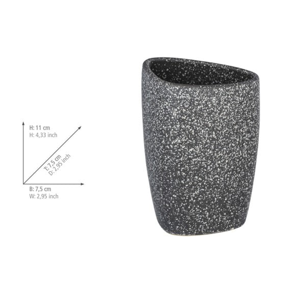 Szary ceramiczny kubek na szczoteczki do zębów Wenko Pion-image-2