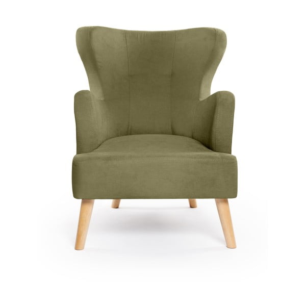 Zielony fotel typu uszak Noemye – Bonami Selection-image-2