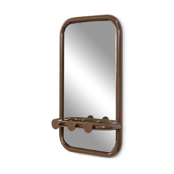 Ciemnobrązowy metalowy panel z wieszakami do przedpokoju 35x60x11 cm Retro – Spinder Design-image-2