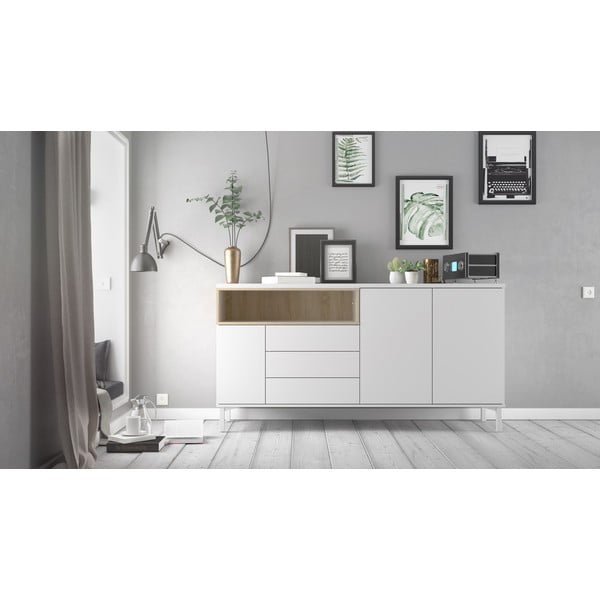 Biała komoda 176x90x49 cm Roomers – Tvilum-image-1