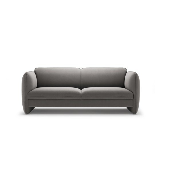 Ciemnoszara aksamitna sofa 204 cm Georgia – Micadoni 