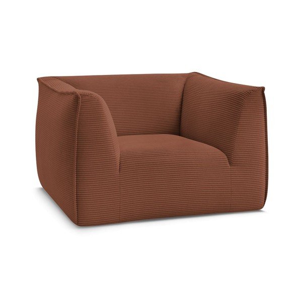 Pomarańczowy sztruksowy fotel Giorgia – Bobochic Paris