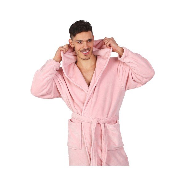 Różowy szlafrok z mikrowłókna unisex DecoKing Robby, rozm. M-image-4