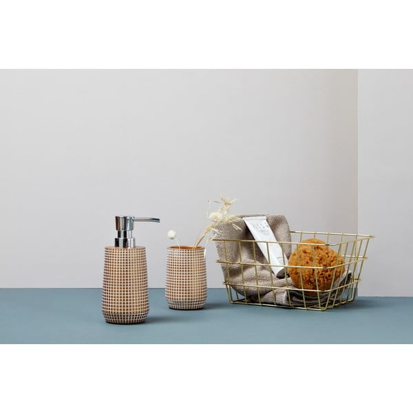 Metalowy koszyk w kolorze złota Wenko Viana-image-1