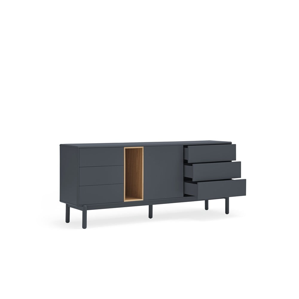 Ciemnoszara wysoka komoda 180x76 cm Corvo – Teulat (zdjęcie 5)