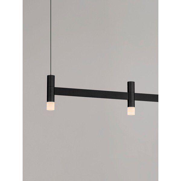 Aluminiowa lampa wisząca LED ze ściemniaczem w kolorze matowej czerni z kloszem ze szkła akrylowego Poetic – Nova Luce-image-2