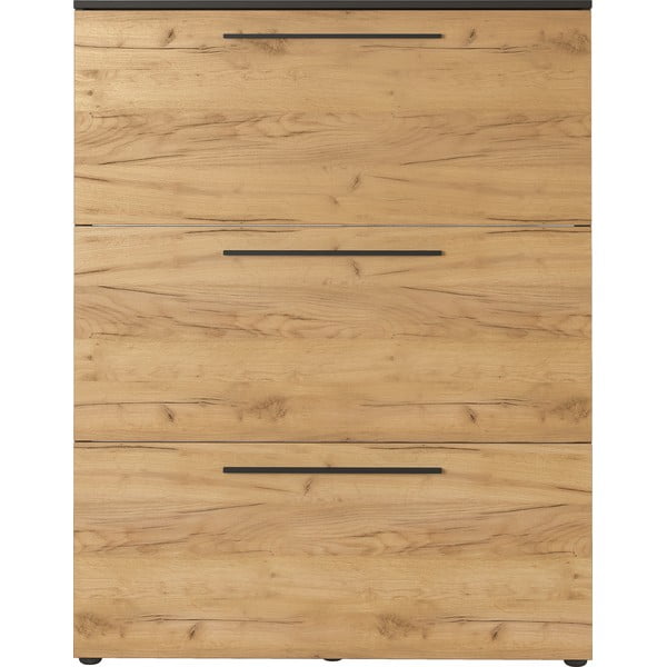 Ciemnoszara uchylna szafka na buty w dekorze dębu Wildomar – Germania-image-3