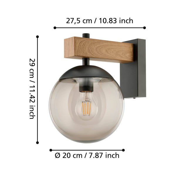 Zewnętrzna lampa ścienna (wysokość 29 cm) BUFALATA – EGLO-image-2