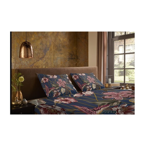 Ciemnoniebieska pościel dwuosobowa z mikrowłókna 200x220 cm Jos – Good Morning-image-2