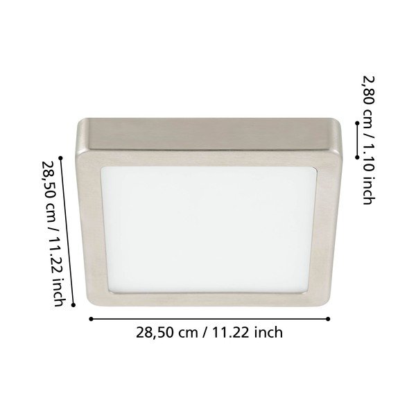 Szara lampa sufitowa LED 28,5x28,5 cm FUEVA 5 – EGLO-image-1