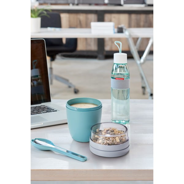 3-częściowy zestaw sztućców podróżnychw turkusowym etui Mepal Ellipse-image-1