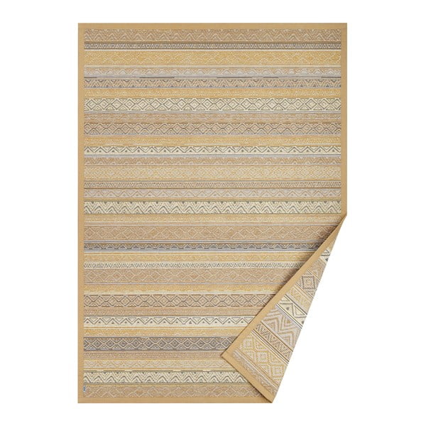Jasnobrązowy wzorowany dwustronny dywan Narma Ridala, 140x70 cm