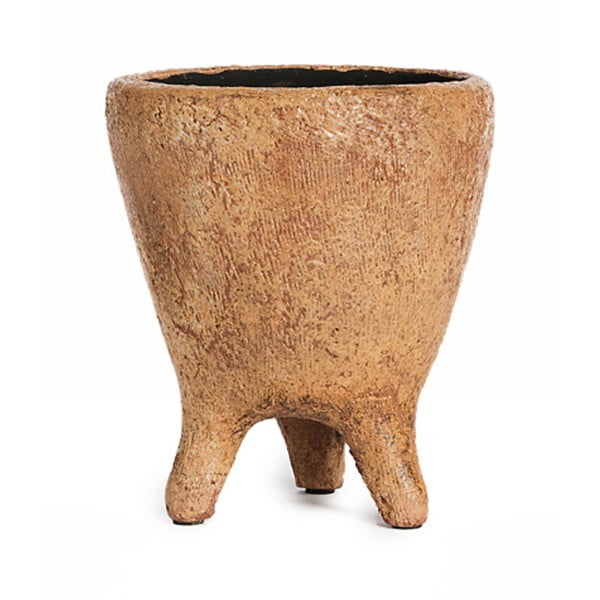 Brązowy wazon ceramiczny Simla Heritage, wys. 17 cm