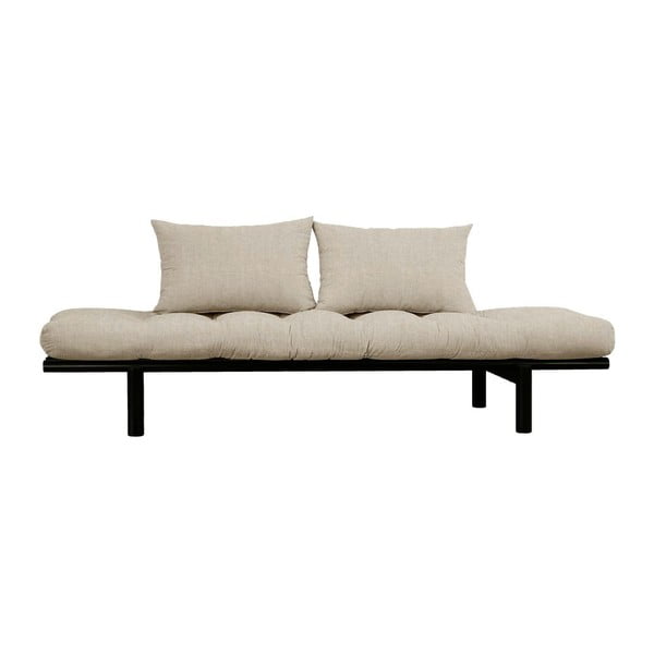 Sofa z lnianym pokryciem Karup Design Pace Black/Linen