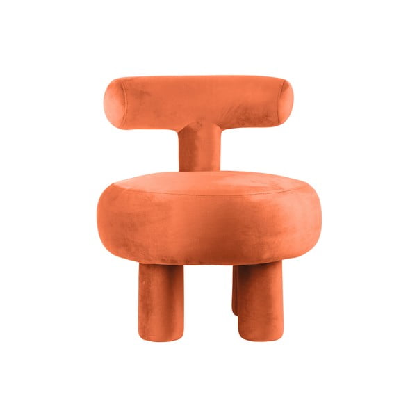 Pomarańczowy aksamitny fotel Abrazo – Leitmotiv-image-2
